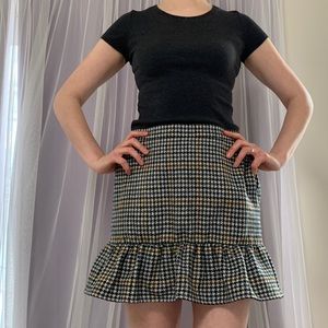 NWT J Crew Plaid wool miniskirt